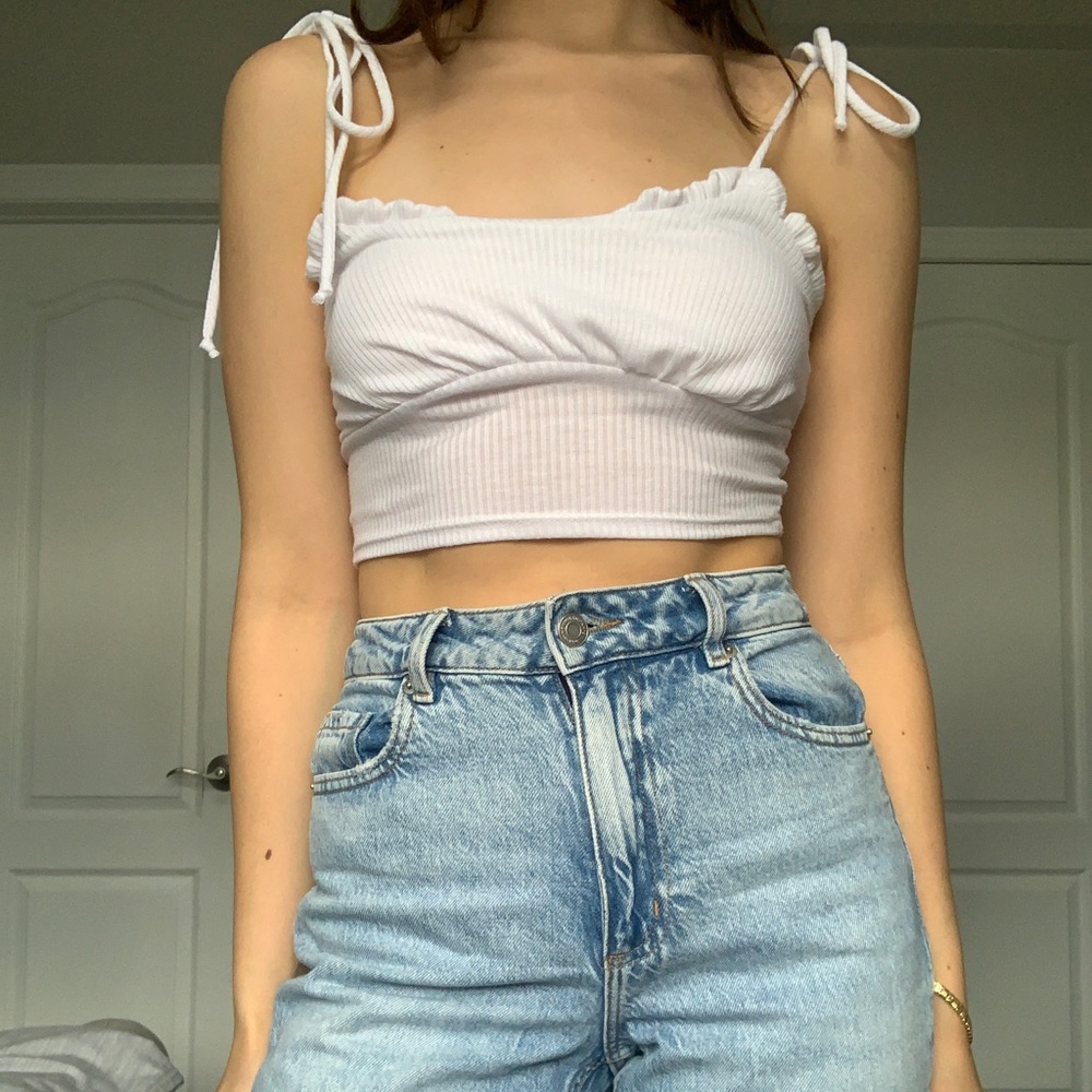 White tie crop top